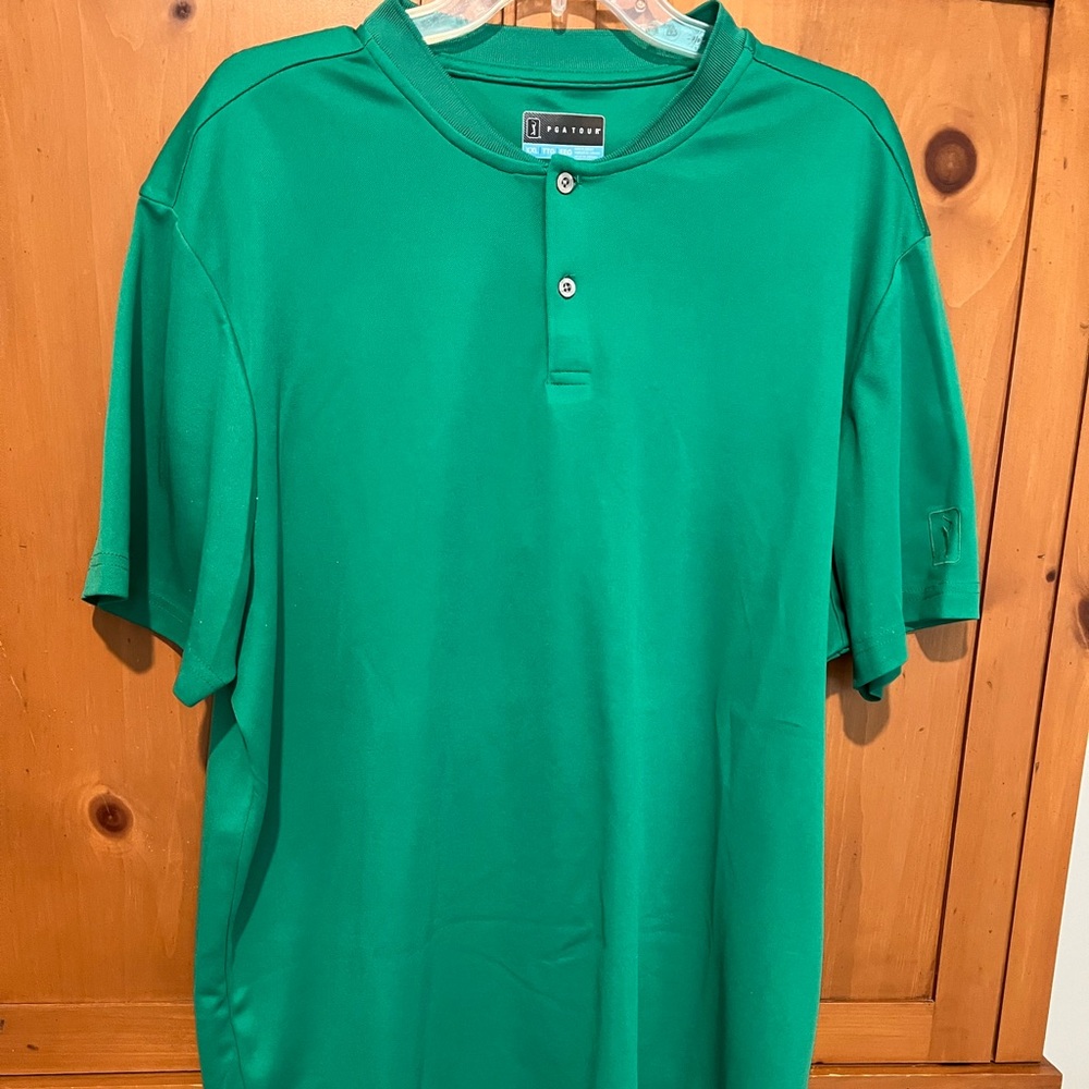 PGA Tour Smooth Emerald Green Polo